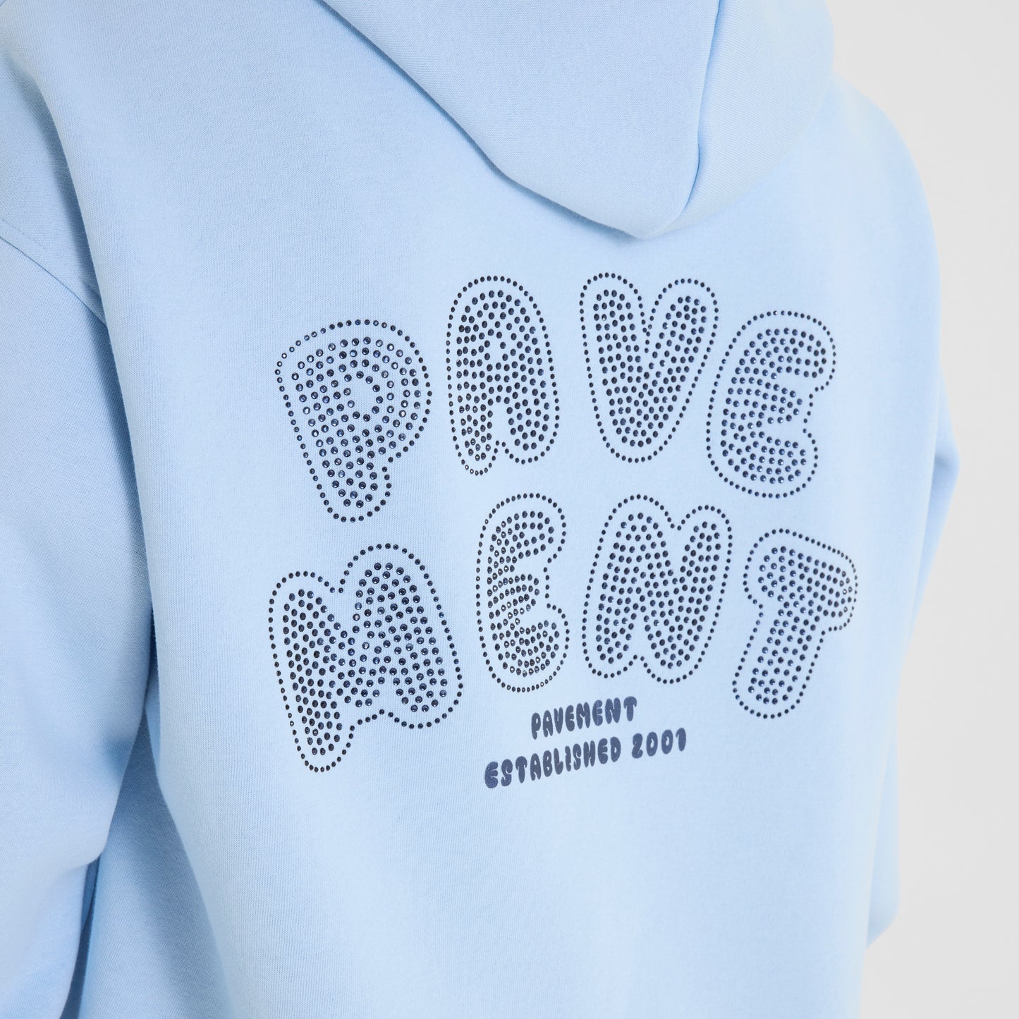 Light Blue Embellished Hoodie