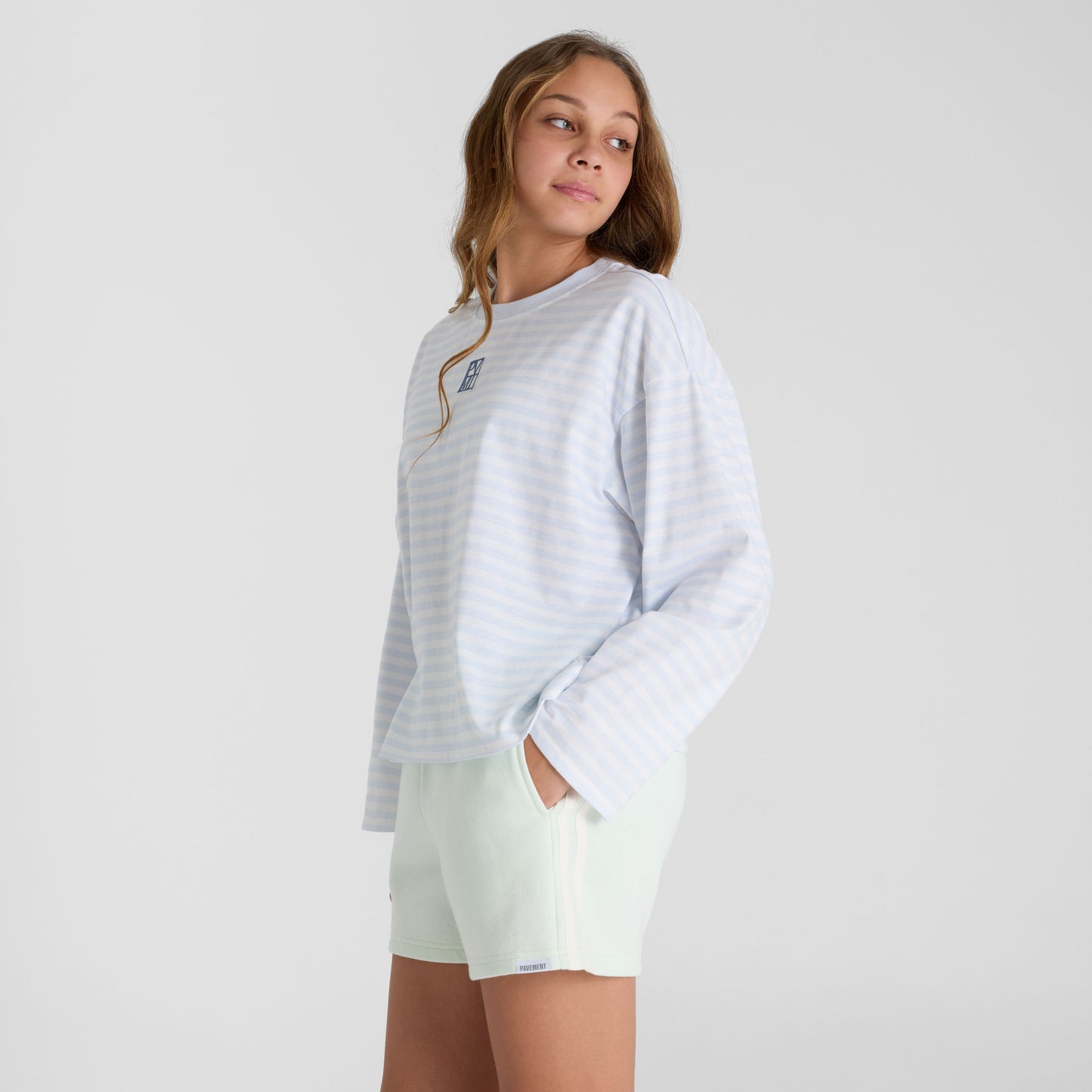 Light Green Side Stripe Shorts